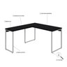 Escrivaninha Mesa Escritório em L Estilo Industrial 135x150cm Kuadra - 5