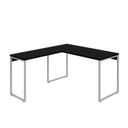 Ver imagem 2 de Escrivaninha Mesa Escritório em L Estilo Kuadra 135cm Industrial Preto Ônix e Branco Chess