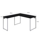 Ver imagem 3 de Escrivaninha Mesa Escritório em L Estilo Industrial 135x150cm Kuadra