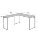 Ver imagem 3 de Escrivaninha Mesa Escritório em L Estilo Industrial 135x150cm Kuadra