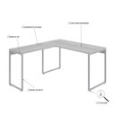 Ver imagem 5 de Escrivaninha Mesa Escritório em L Estilo Industrial 135x150cm Kuadra