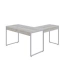 Ver imagem 6 de Escrivaninha Mesa Escritório em L Estilo Kuadra 135cm Industrial Snow e Branco Chess