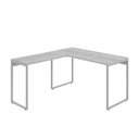 Ver imagem 2 de Escrivaninha Mesa Escritório em L Estilo Kuadra 135cm Industrial Snow e Branco Chess