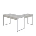 Ver imagem 6 de Escrivaninha Mesa Escritório em L Estilo Industrial 135x150cm Kuadra