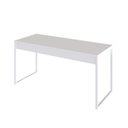 Ver imagem 6 de Escrivaninha Mesa Escritório Kuadra 2 Gavetas 150cm Industrial Branco Chess