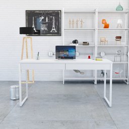 Escrivaninha Mesa Escritório 150Cm 2 Gavetas Kuadra - 1