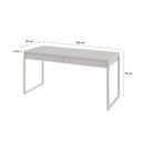 Ver imagem 3 de Escrivaninha Mesa Escritório Kuadra 2 Gavetas 150cm Industrial Branco Chess
