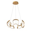 Ver imagem 1 de Lustre Pendente Moderno Curvas Led 50w Dourado 4000k 55cm Bivolt