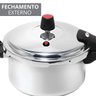 Panela de Pressão 3 Litros Antiaderente Fechamento Externo + Descanso Redondo + Concha de Silicone V - 5