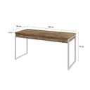Ver imagem 3 de Escrivaninha Mesa Escritório Kuadra 2 Gavetas 150cm Industrial Carvalho E Branco