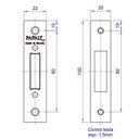 Ver imagem 3 de Fechadura Par Trava Tetra Auxiliar 140 R68 Roseta Redonda Oxidado 40mm Sm Papaiz