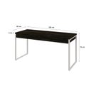 Ver imagem 3 de Escrivaninha Mesa Escritório Kuadra 2 Gavetas 150cm Industrial Carvalho Dark e Branco Chess Marrom