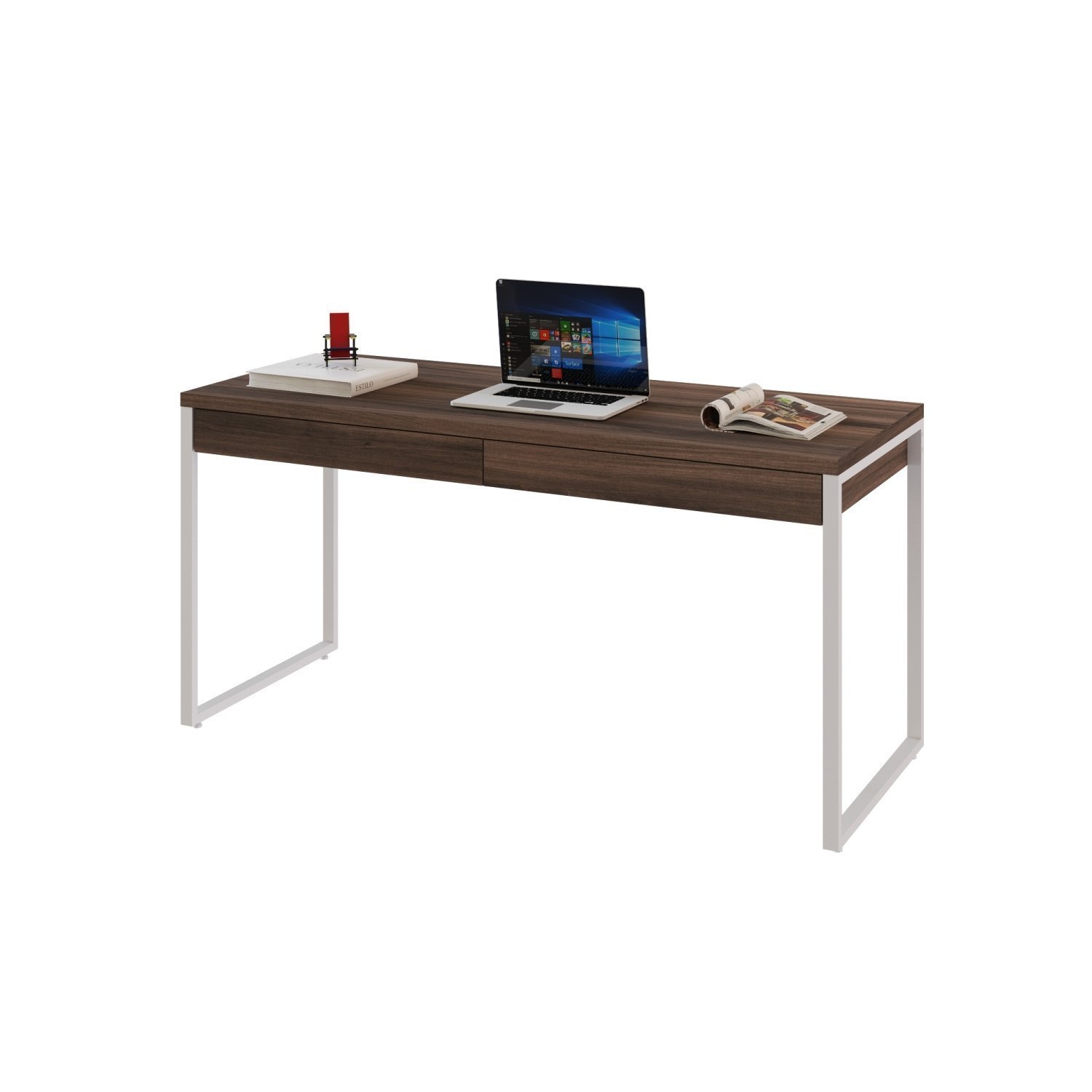 Mesa Para Escritório 150Cm 2 Gavetas Kuadra - 4