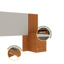 Ver imagem 7 de Cabeceira Casal/Queen com 2 Mesas de Cabeceira e Entrada USB Multimóveis CR35466 Cinamomo/Off White