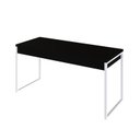 Ver imagem 6 de Escrivaninha Mesa Escritório Kuadra 2 Gavetas 150cm Industrial Preto Ônix E Branco Chess