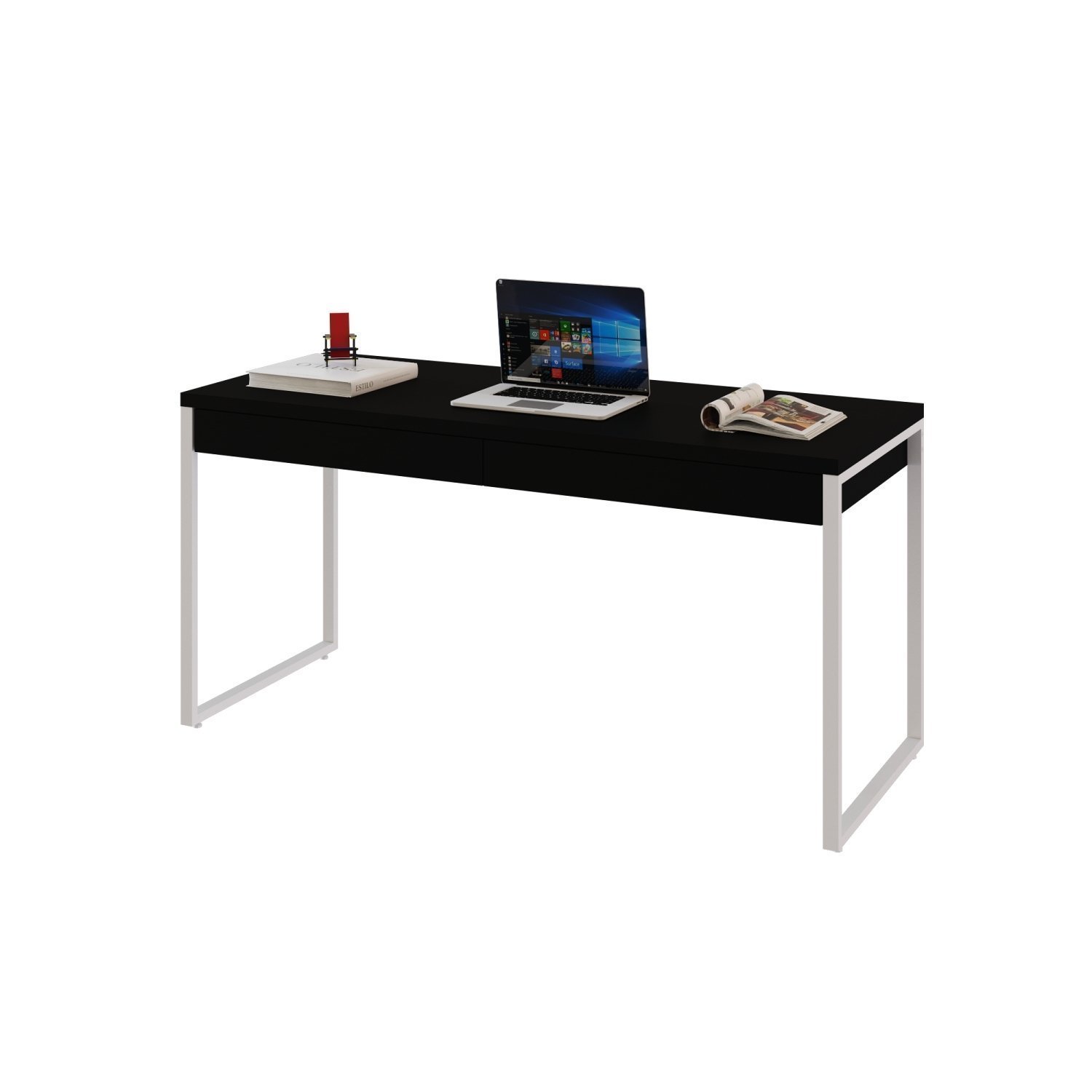 Mesa Para Escritório 150Cm 2 Gavetas Kuadra - 4