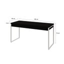 Ver imagem 3 de Escrivaninha Mesa Escritório Kuadra 2 Gavetas 150cm Industrial Preto Ônix e Branco Chess