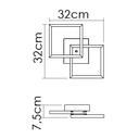 Ver imagem 2 de Plafon de Led Double 2 Aros Quadrado 20W