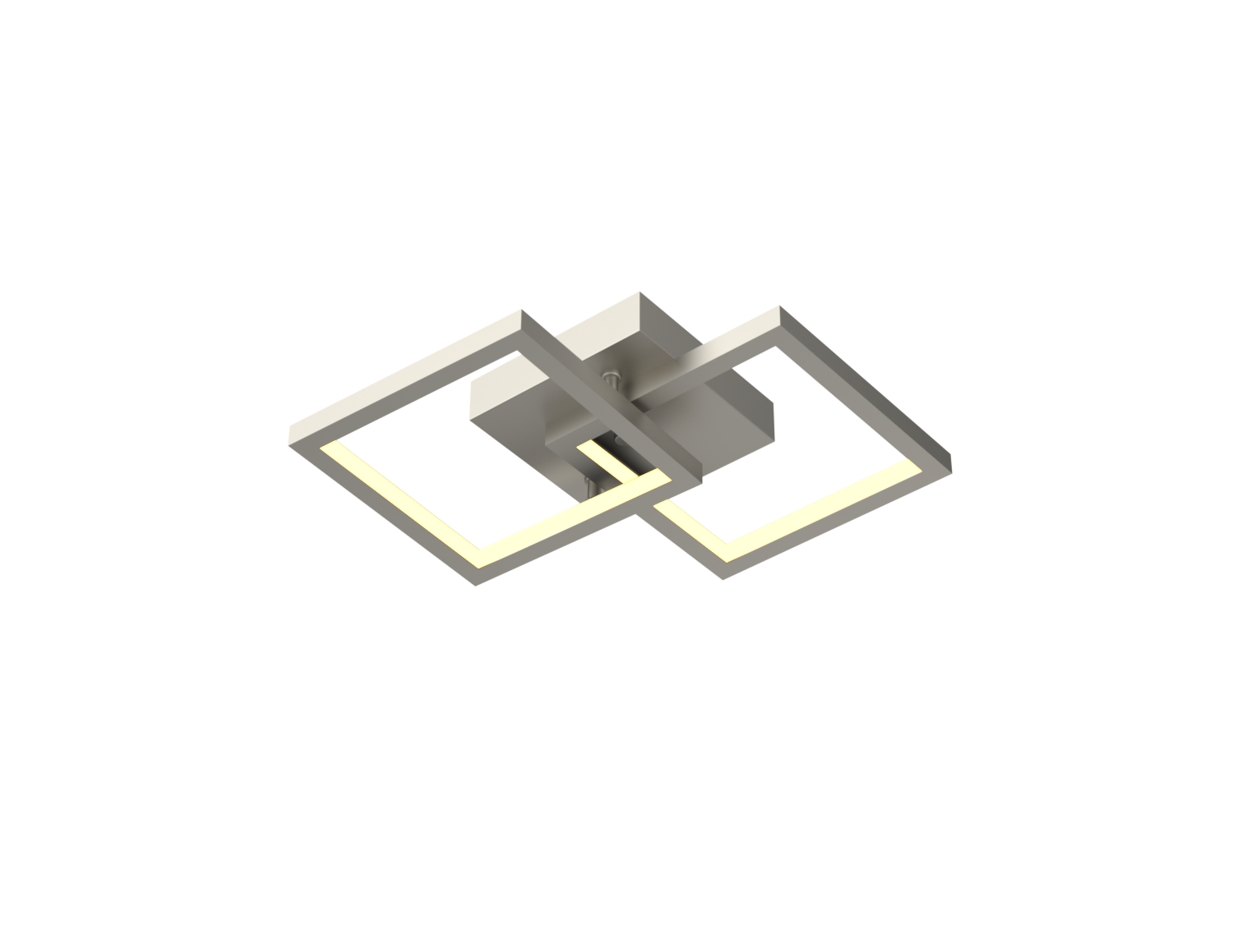Plafon de Led Double 2 Aros Quadrado 20W - 1