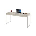 Ver imagem 4 de Escrivaninha Mesa Escritório Kuadra 2 Gavetas 150cm Industrial Snow e Branco Chess