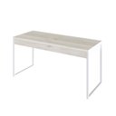 Ver imagem 6 de Escrivaninha Mesa Escritório Kuadra 2 Gavetas 150cm Industrial Snow e Branco Chess