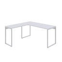 Ver imagem 2 de Escrivaninha Mesa Escritório em L Estilo Kuadra 150cm Industrial Branco e Branco Chess