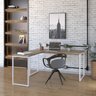 Escrivaninha Mesa Escritório Em L Estilo Industrial 150X150Cm Kuadra - 1