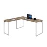 Escrivaninha Mesa Escritório Em L Estilo Industrial 150X150Cm Kuadra - 4