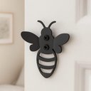 Ver imagem 3 de Kit 6 Cabideiros de Parede Abelha Preta Gancho Pendurar Luft Masutti Banheiro Closet Quarto