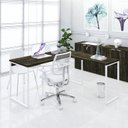 Ver mais imagens de Escrivaninha Mesa Escritório Em L Estilo Industrial 150X150Cm Kuadra