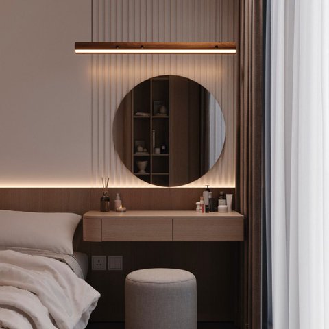 Luminaria Pendente Led Seul 36w 4000lm Bivolt - Madeira Maciça de Demolição