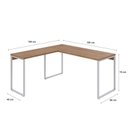 Ver imagem 3 de Escrivaninha Mesa Escritório Em L Estilo Industrial 150X150Cm Kuadra