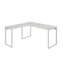 Ver imagem 2 de Escrivaninha Mesa Escritório em L Estilo Kuadra 150cm Industrial Snow e Branco Chess
