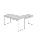 Ver imagem 6 de Escrivaninha Mesa Escritório em L Estilo Kuadra 150cm Industrial Snow e Branco Chess