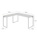 Ver imagem 3 de Escrivaninha Mesa Escritório Em L Estilo Industrial 150X150Cm Kuadra