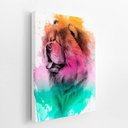 Ver imagem 2 de Quadro Chow Chow Cachorro Aquarela Tinta Canvas 60x40cm