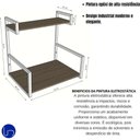 Ver imagem 5 de Suporte Microondas Forno Porta Temperos Parede Preto Otimização Espaço Cozinha Design Sofisticado