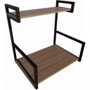 Ver imagem 4 de Suporte Microondas Forno Porta Temperos Parede Preto Otimização Espaço Cozinha Design Sofisticado