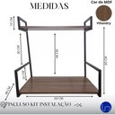 Ver imagem 2 de Suporte Microondas Forno Porta Temperos Parede Preto Otimização Espaço Cozinha Design Sofisticado