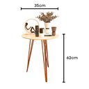 Ver imagem 4 de Mesa de Canto para Sala com Pés de Ferro Off White