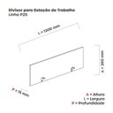 Ver imagem 2 de Painel Divisor para Mesas de Escritório 130x35cm