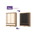 Ver imagem 2 de Guarda Roupa 2 Portas de Correr e 2 Gavetas C/ Pés Briz B373 Flex Nature/off White ou Preto - Henn