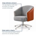 Ver imagem 4 de Kit 2 Poltronas Giratórias Linho Premium Base Alumínio Juliana