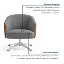 Ver imagem 5 de Kit 2 Poltronas Giratórias Linho Premium Base Alumínio Juliana