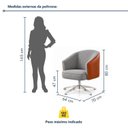Ver imagem 3 de Kit 2 Poltronas Giratórias Linho Premium Base Alumínio Juliana