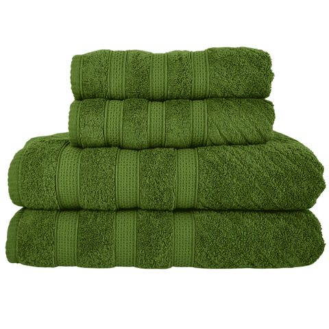 Kit 2 Toalhas de Banho + 2 Toalhas de Rosto Donatella 100% Algodão Variedade de Cores:verde Vinhedo