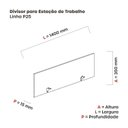 Ver imagem 2 de Painel Divisor para Mesas de Escritório 140x35cm