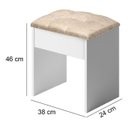 Ver imagem 3 de Banqueta para Penteadeira Estofada Confortável para Quarto e Closet Banquinho para Recepção