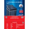 CAPA PARA MÁQUINA DE LAVAR FLANELADA DUAS PARTES TODAS MARCAS – TAM G PRETO – IDEAL JOLU-LAR - 6