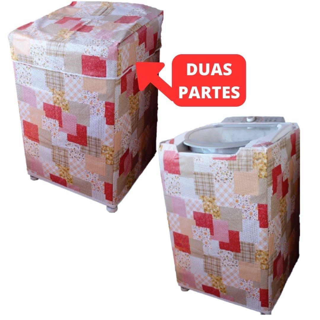 CAPA PARA MÁQUINA DE LAVAR FLANELADA DUAS PARTES TODAS MARCAS – TAM G PRETO – IDEAL JOLU-LAR - 2
